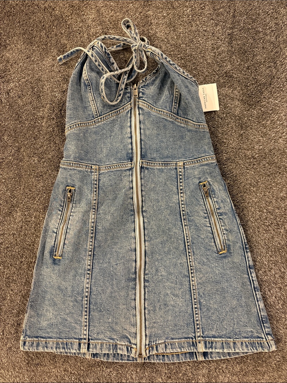American Eagle Outfitters Light Blue Denim Dress